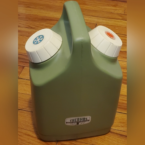 Thermos Other - Vintage Thermos Hot & Cold Cooler Avocado Green Double Container  Picnic Camping